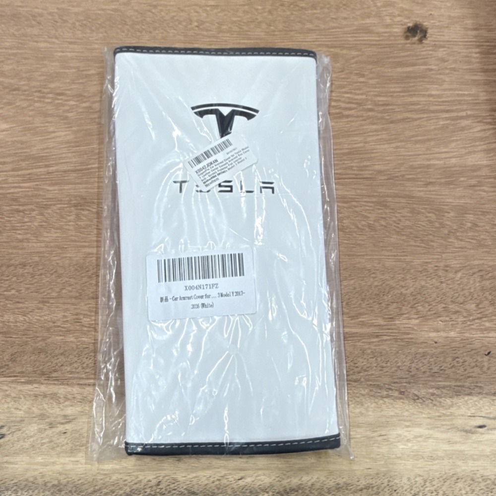 Tesla White and Black Branded Accessory Pouch